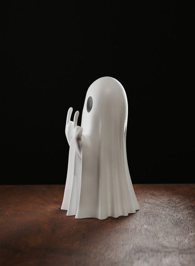 Sanmtang Latest Unfriendly Ghost 3D Printed Middle Finger: Cute Ghosts Statue Small Scary Figurines Halloween Sculpture Statue Farmhouse Tiered Tray Decor Spooky Home Decorations - Image 3